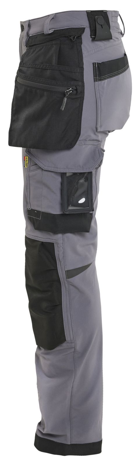 Blaklader Ambacht Dames Werkbroeken 71211645 4-weg stretch afneembare spijkerzakken midden grijs-zwart(9699)
