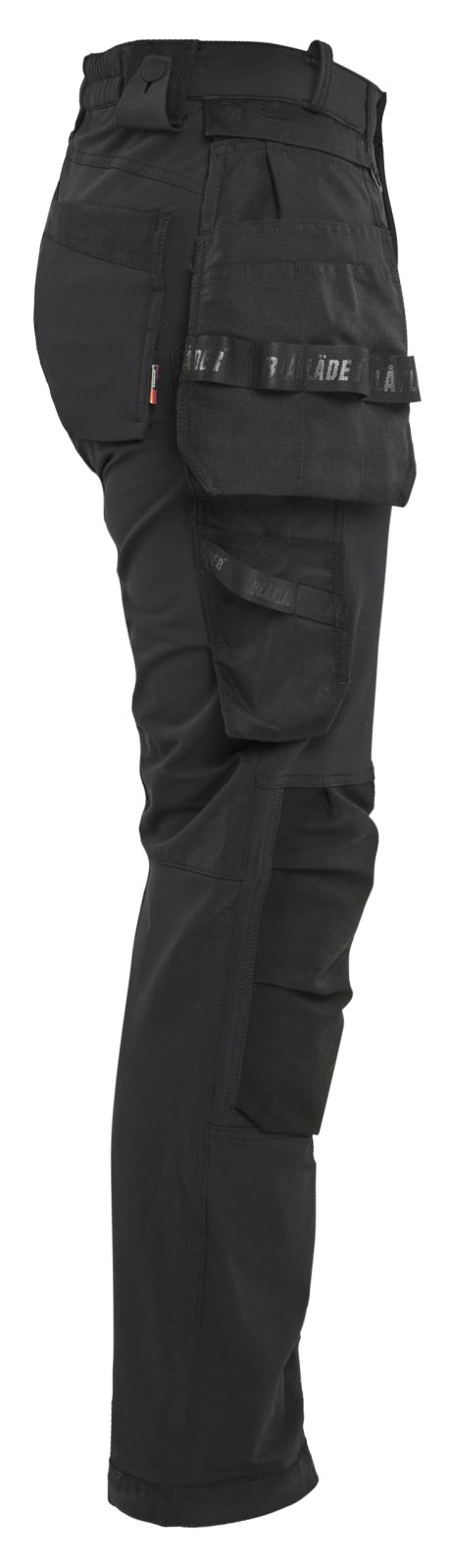 Blaklader Ambacht Dames Werkbroeken 71211645 4-weg stretch afneembare spijkerzakken zwart(9900)
