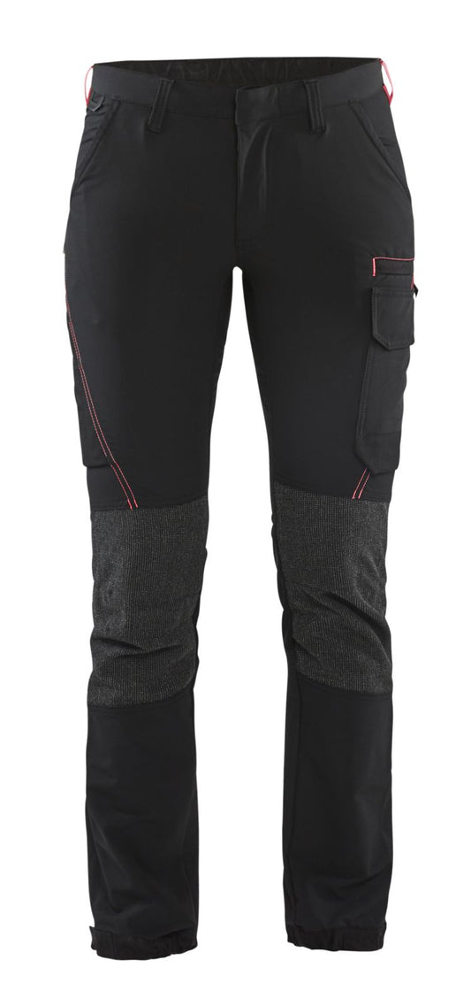 Blaklader Broeken 71221645 zwart-rood(9956)