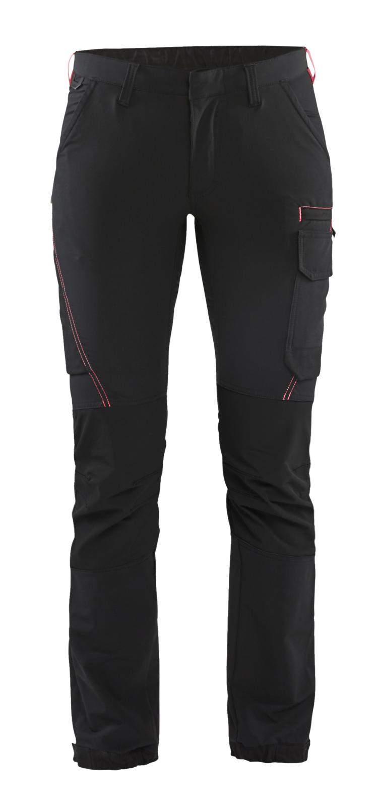 Blaklader Broeken 71221645 zwart-rood(9956)