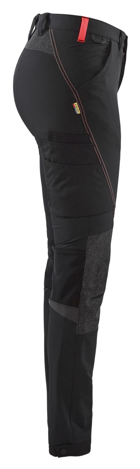 Blaklader Broeken 71221645 zwart-rood(9956)