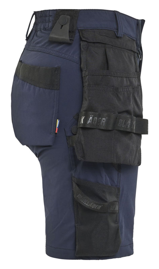 Blaklader Ambacht Dames Shorts 71241645 4-weg stretch donker marineblauw-zwart(8699)