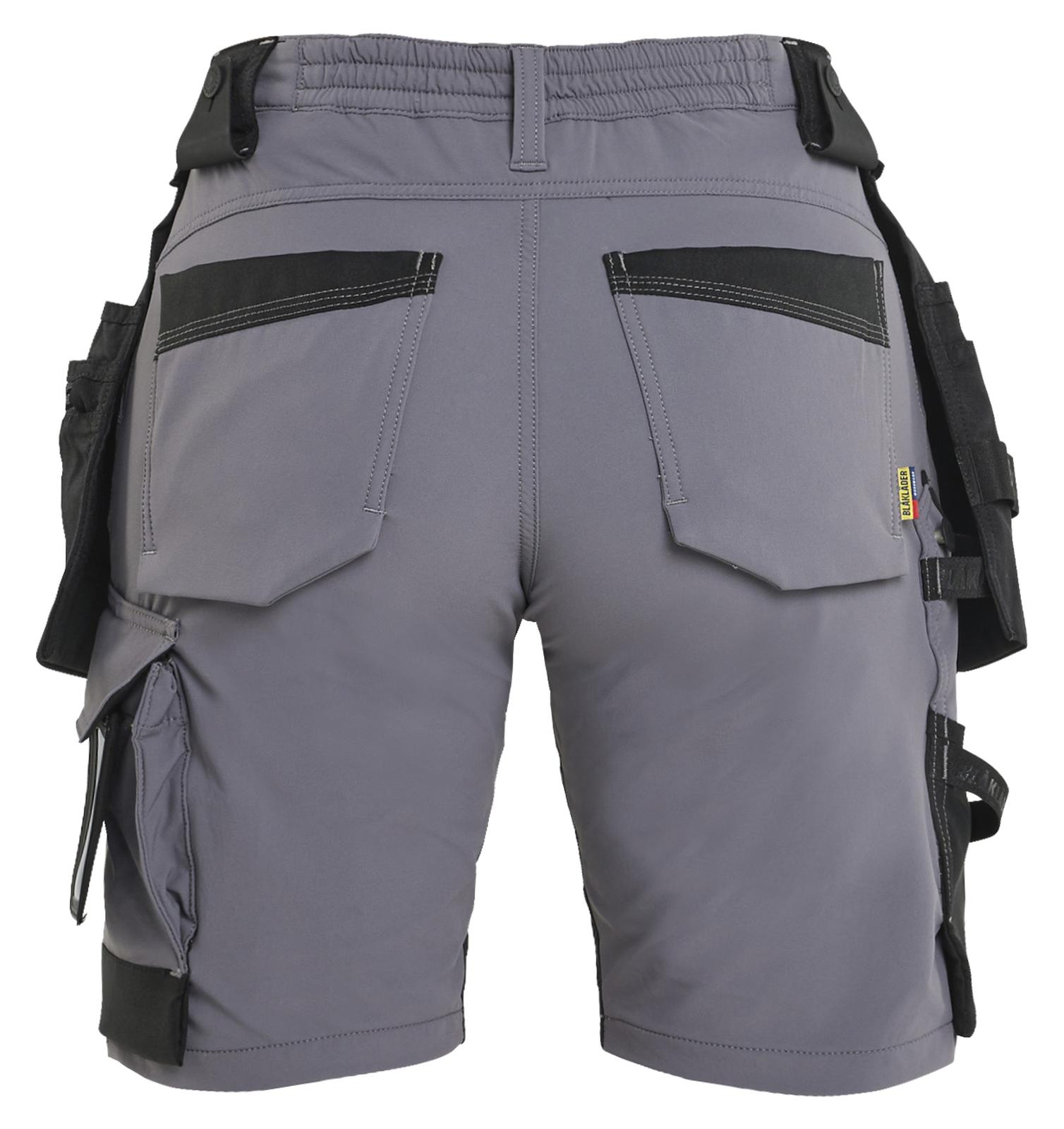 Blaklader Ambacht Dames Shorts 71241645 4-weg stretch midden grijs-zwart(9699)