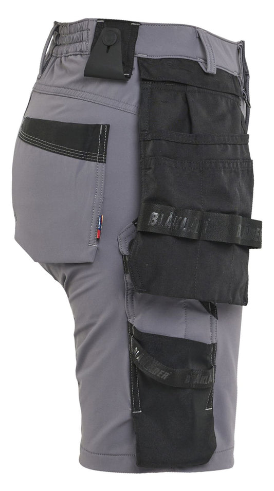 Blaklader Ambacht 4-weg stretch Dames Shorts 71241645 midden grijs-zwart(9699)