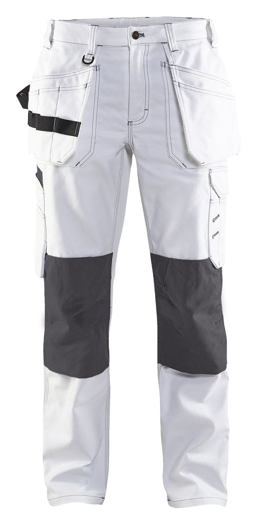 Blaklader Werkbroeken 71311210 wit-donkergrijs(1098)