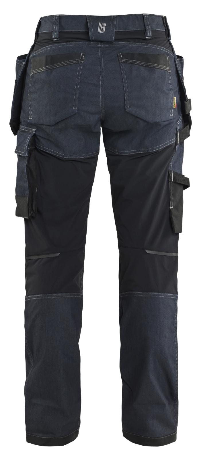 Blaklader Dames Werkbroek 71321141 denim stretch gereedschapszakken marineblauw-zwart(8999)
