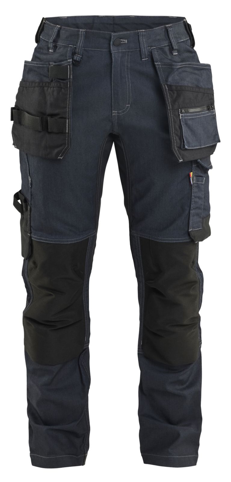 Blaklader Dames Werkbroek 71321141 denim stretch gereedschapszakken marineblauw-zwart(8999)