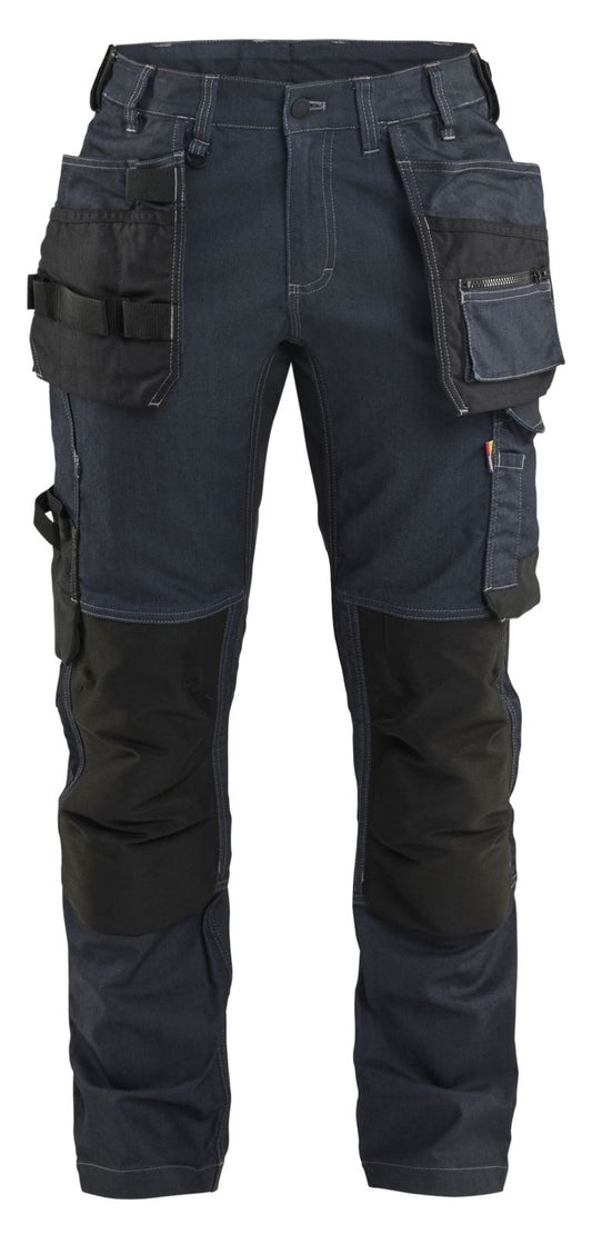 Blaklader Dames Werkbroek 71321141 denim stretch gereedschapszakken marineblauw-zwart(8999)