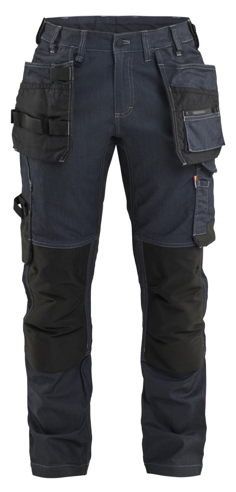 Blaklader Dames Werkbroek 71321141 denim stretch gereedschapszakken marineblauw-zwart(8999)