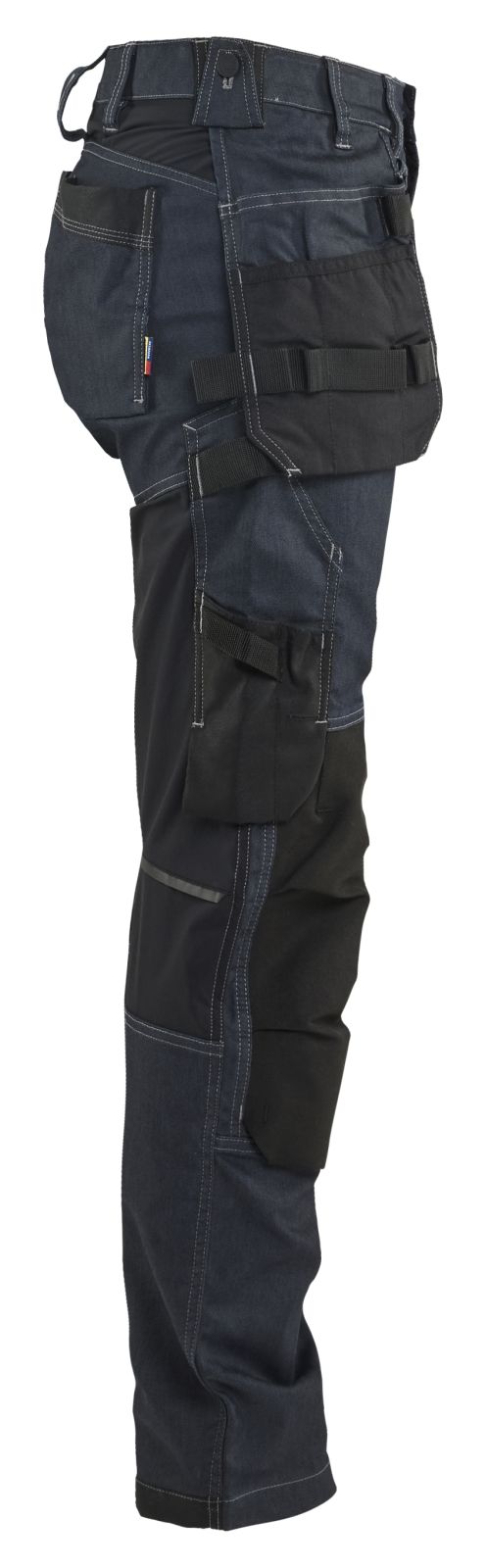 Blaklader Dames Werkbroek 71321141 denim stretch gereedschapszakken marineblauw-zwart(8999)