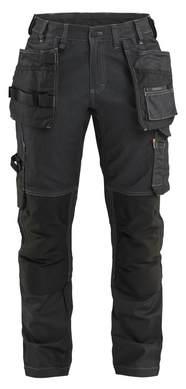 Blaklader Dames Werkbroek 71321141 denim stretch gereedschapszakken zwart(9900)