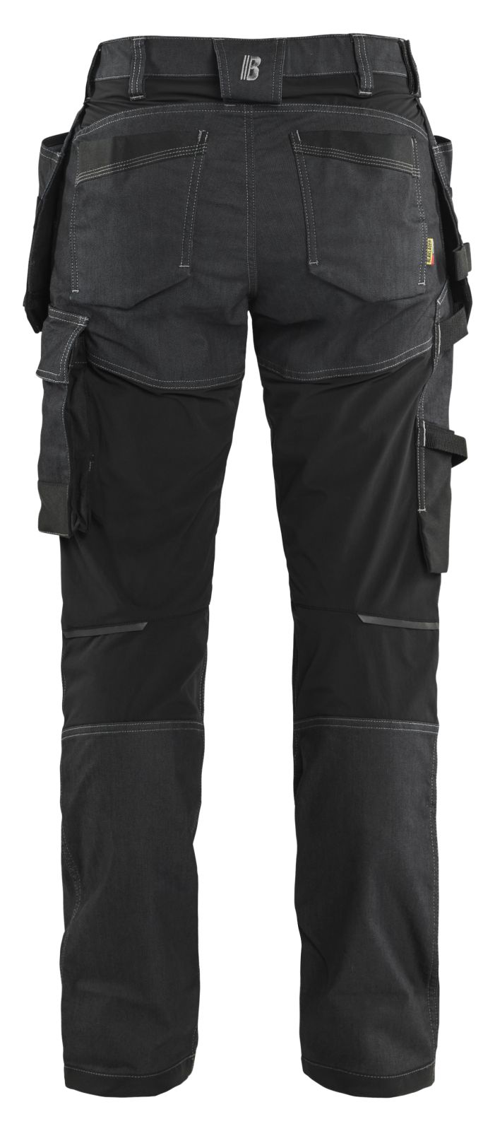 Blaklader Dames Werkbroek 71321141 denim stretch gereedschapszakken zwart(9900)