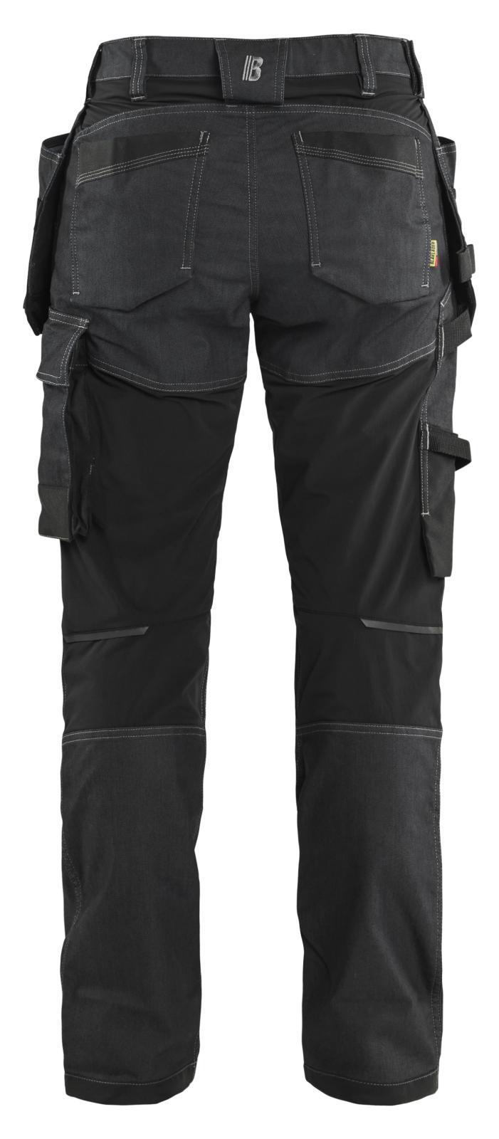 Blaklader Dames Werkbroek 71321141 denim stretch gereedschapszakken zwart(9900)