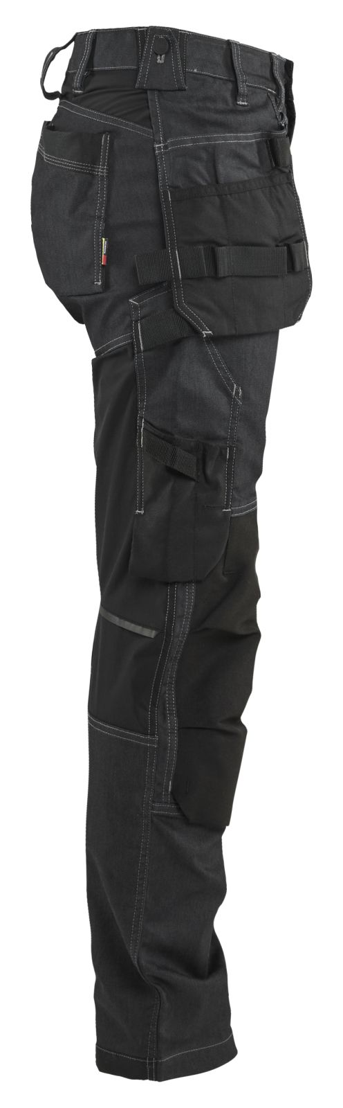 Blaklader Dames Werkbroek 71321141 denim stretch gereedschapszakken zwart(9900)