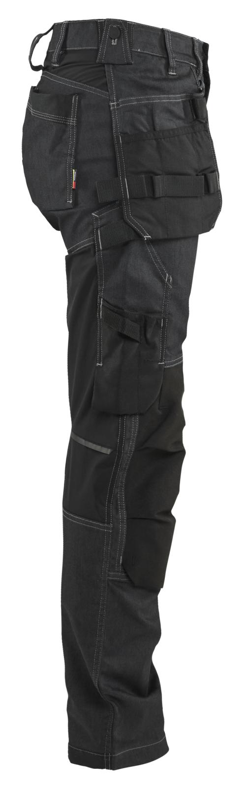 Blaklader Dames Werkbroek 71321141 denim stretch gereedschapszakken zwart(9900)