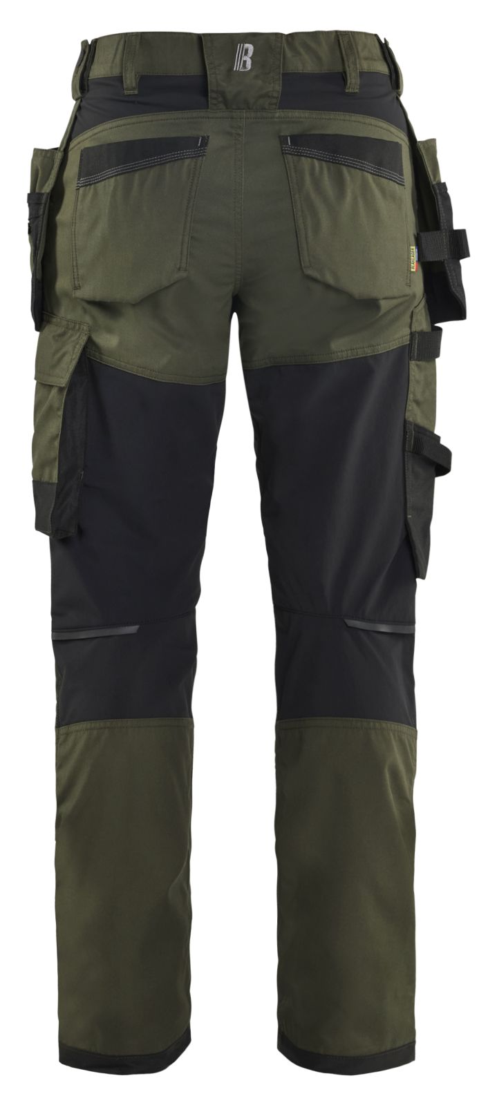 Blaklader Dames Werkbroek 71321832 2-weg stretch gereedschapszakken donker herfstgroen-zwart(4298)