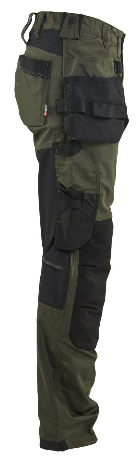 Blaklader Dames 2-weg stretch Werkbroek 71321832 2-weg stretch gereedschapszakken donker herfstgroen-zwart(4298)