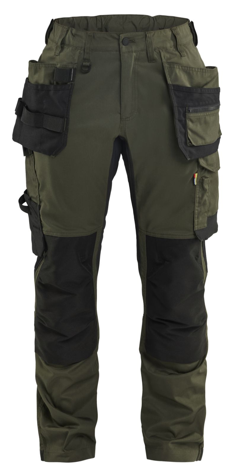 Blaklader Dames Werkbroek 71321832 2-weg stretch gereedschapszakken donker herfstgroen-zwart(4298)