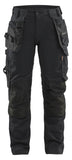 Blaklader Dames 2-weg stretch Werkbroeken 71321832 vaste spijkerzakken zwart(9900)