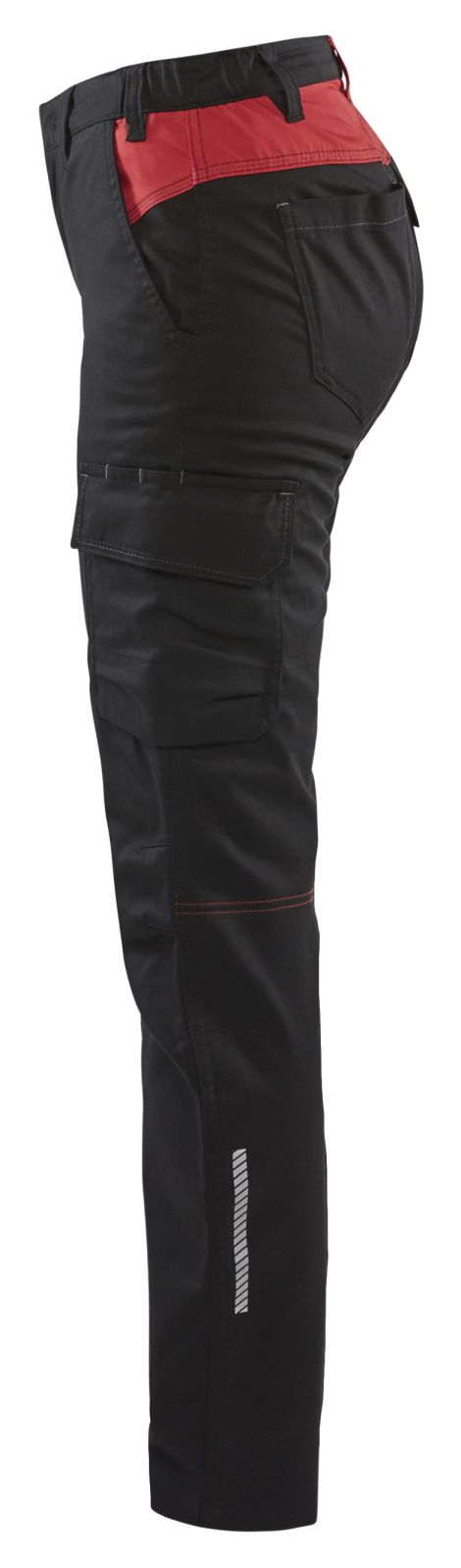 Blaklader Broeken 71441832 zwart-rood(9956)
