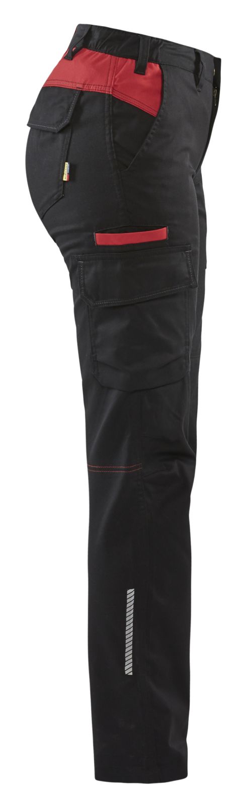 Blaklader Broeken 71441832 zwart-rood(9956)