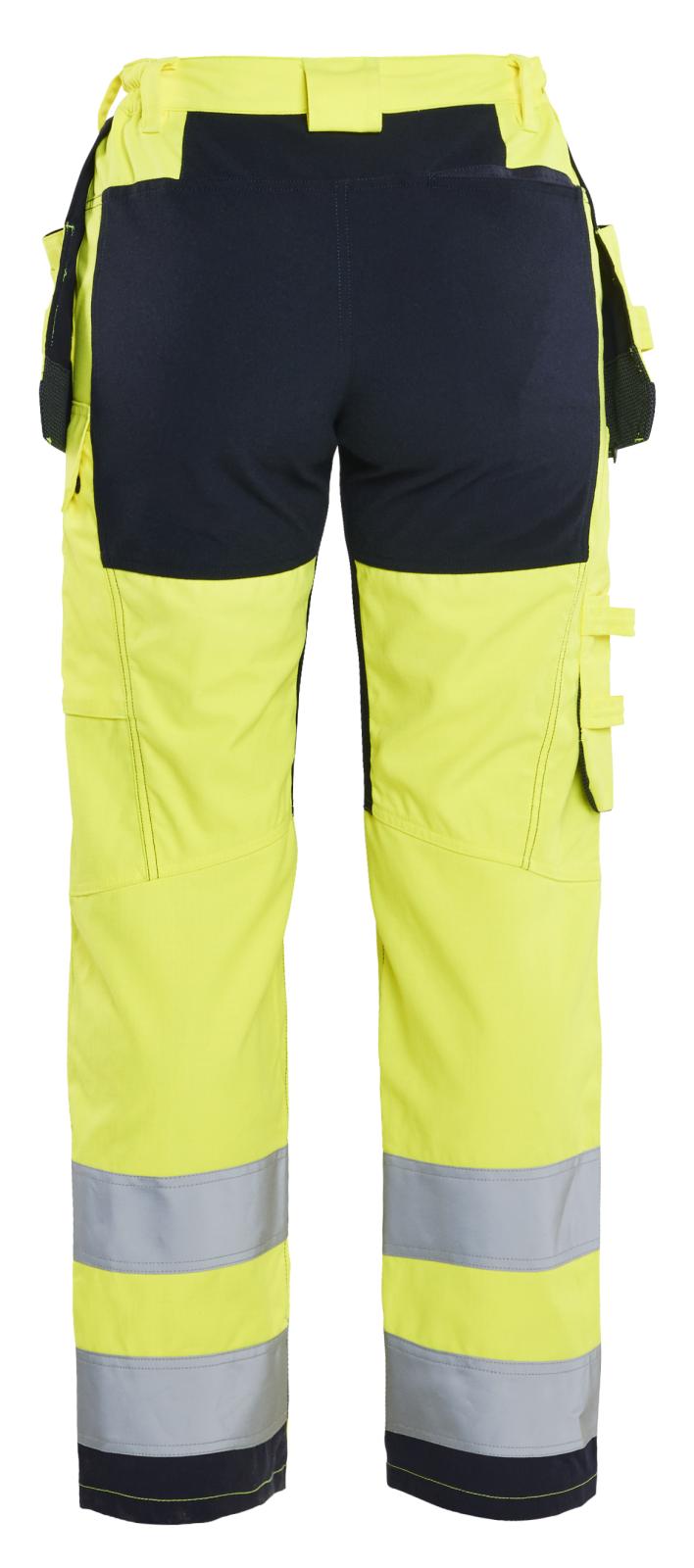 Blaklader Vlamvertragend Multinorm Werkbroek 71451512 stretch gereedschapszakken inherent vlamwerend antistatisch HiVis dames fluo geel-marineblauw(3389)
