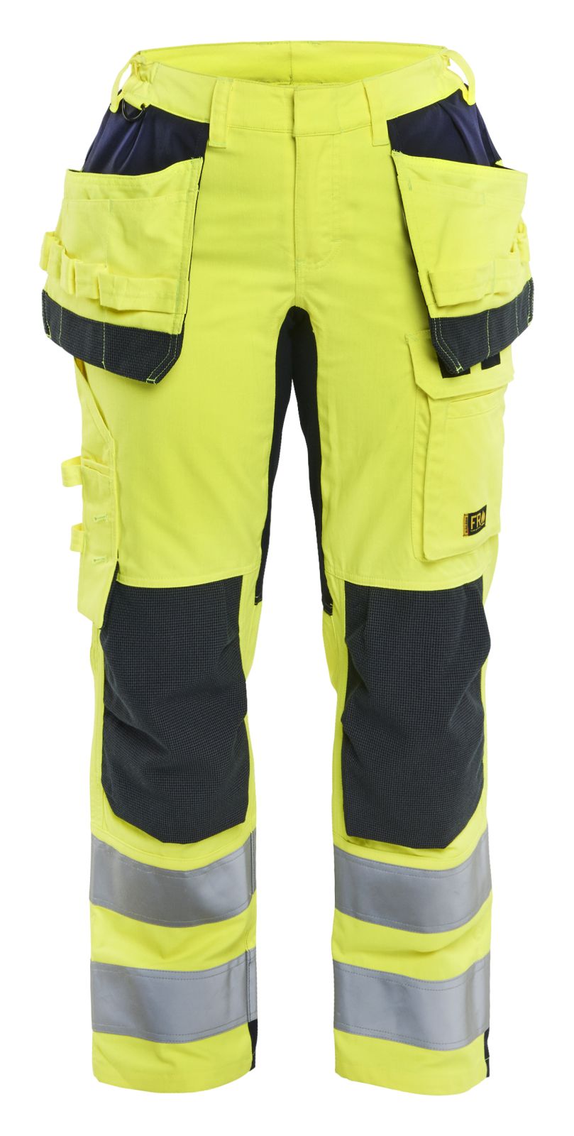 Blaklader Vlamvertragend Multinorm Werkbroek 71451512 stretch gereedschapszakken inherent vlamwerend antistatisch HiVis dames fluo geel-marineblauw(3389)