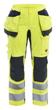 Blaklader Vlamvertragend Multinorm Werkbroek 71451512 stretch gereedschapszakken inherent vlamwerend antistatisch HiVis dames fluo geel-marineblauw(3389)