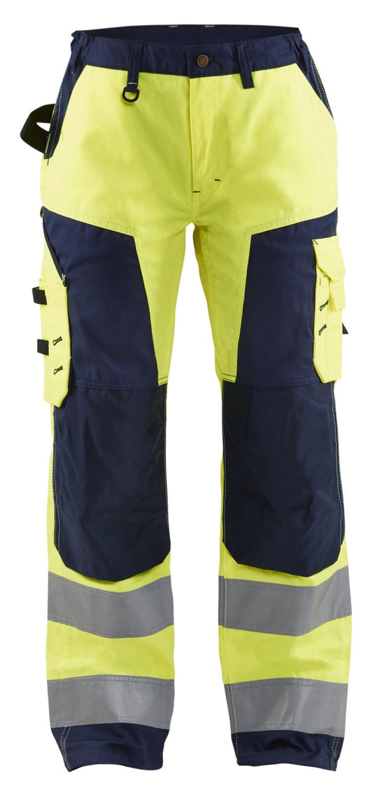 Blaklader Broeken 71551811 HiVis fluo geel-marineblauw(3389)