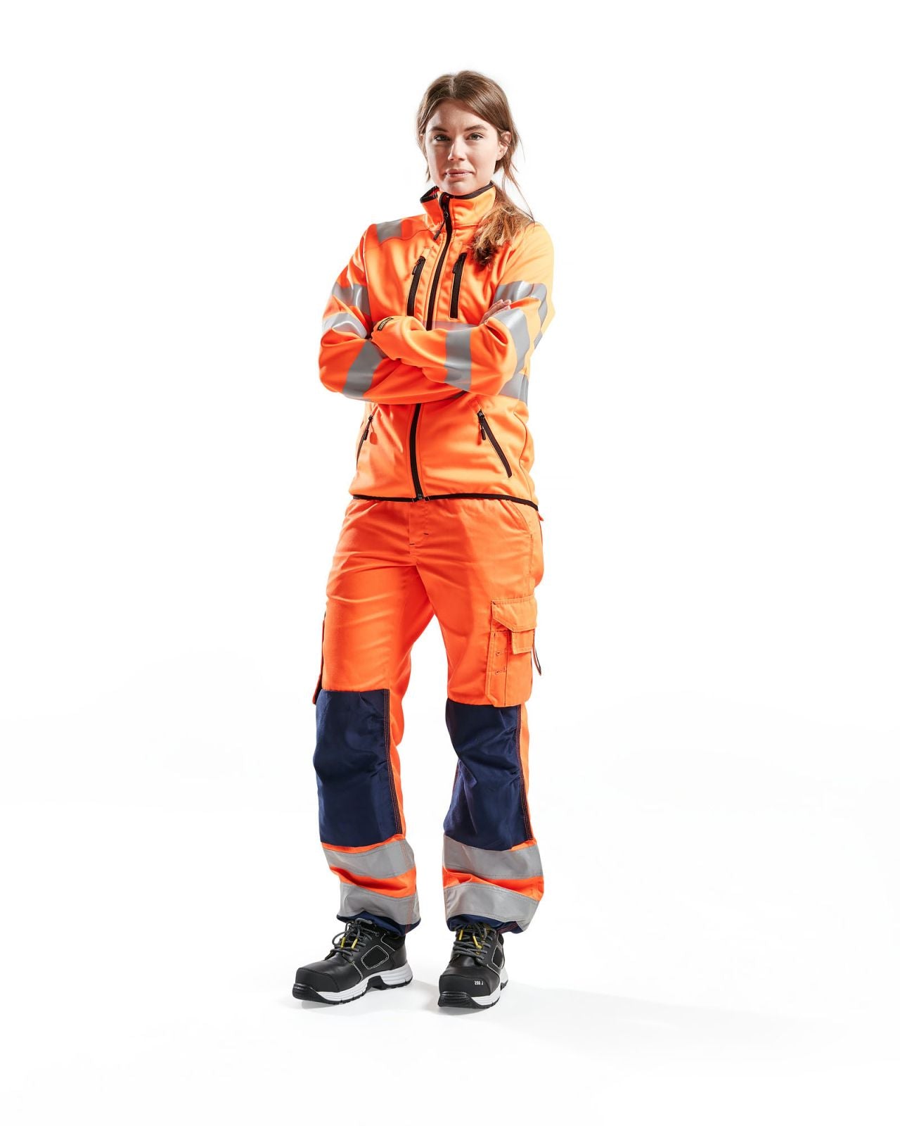 Blaklader Broeken 71551811 HiVis fluo oranje-marineblauw(5389)