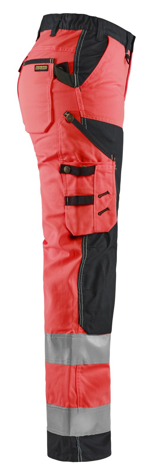 Blaklader Broeken 71551811 HiVis fluo rood-zwart(5599)