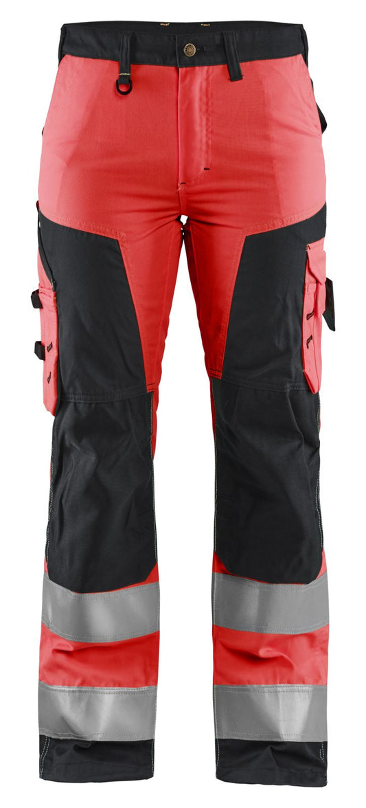 Blaklader Broeken 71551811 HiVis fluo rood-zwart(5599)