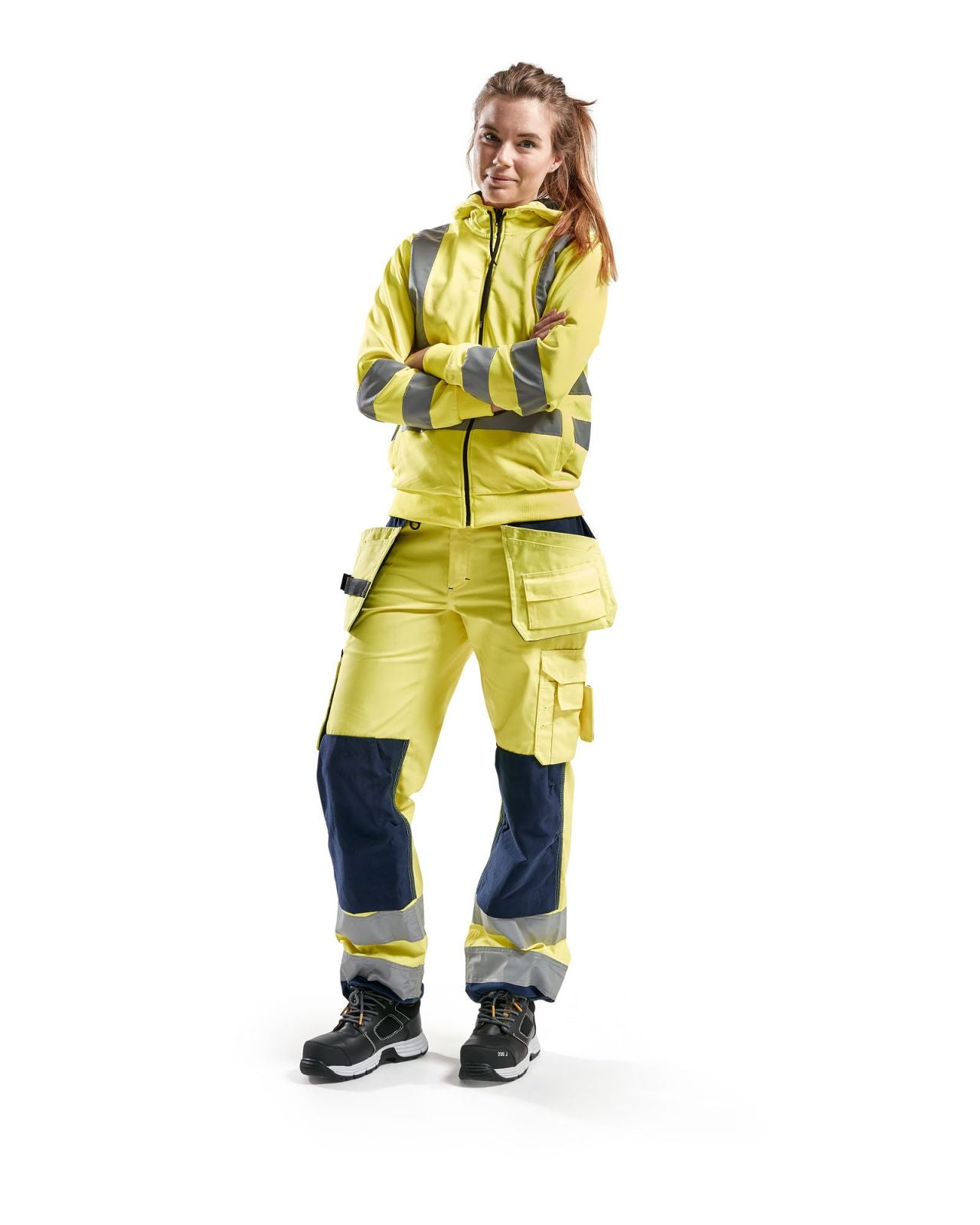 Blaklader Broeken 71561811 HiVis fluo geel-marineblauw(3389)