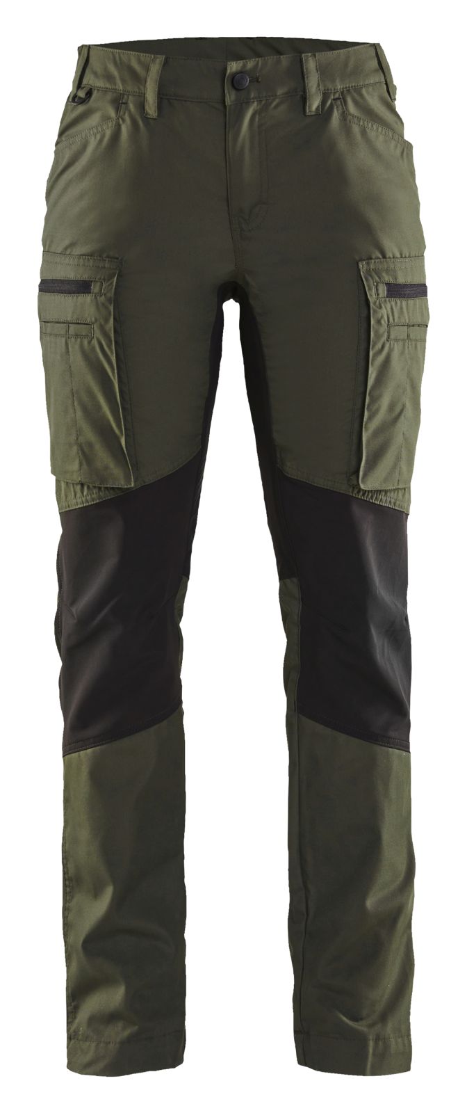 Blaklader Dames Service Werkbroeken 71591845 stretch donker herfstgroen-zwart(4298)