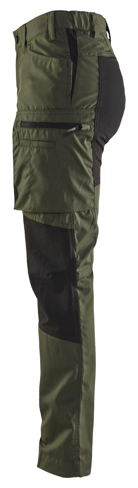 Blaklader Dames Service Werkbroeken 71591845 stretch donker herfstgroen-zwart(4298)
