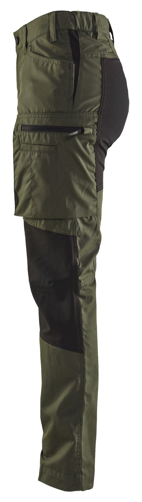 Blaklader Dames Service Werkbroeken 71591845 stretch donker herfstgroen-zwart(4298)