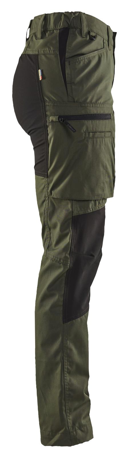 Blaklader Dames Service Werkbroeken 71591845 stretch donker herfstgroen-zwart(4298)