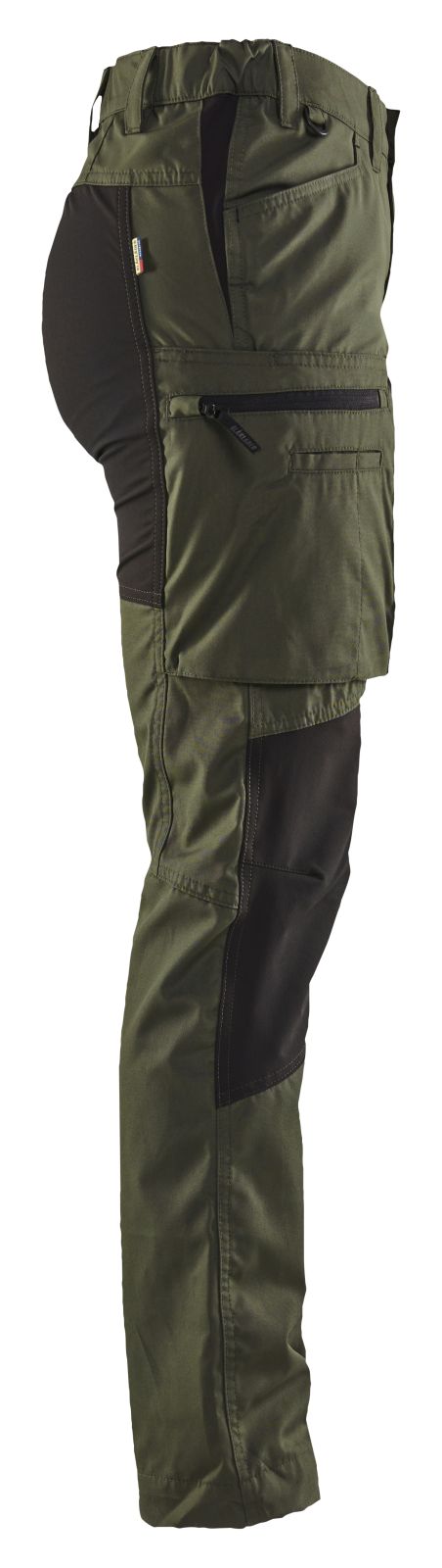Blaklader Dames Service Werkbroeken 71591845 stretch donker herfstgroen-zwart(4298)
