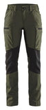 Blaklader Dames Service Werkbroeken 71591845 stretch donker herfstgroen-zwart(4298)