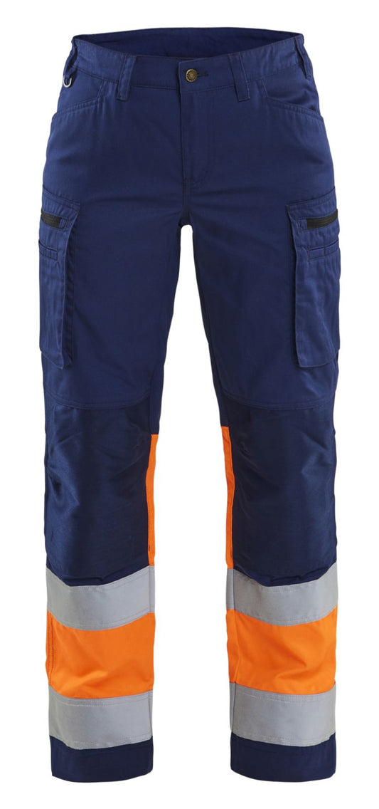 Blaklader High Vis Werkbroeken 71611811 HiVis stretch marineblauw-oranje(8953)