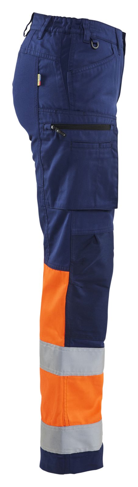 Blaklader High Vis Werkbroeken 71611811 HiVis stretch marineblauw-oranje(8953)
