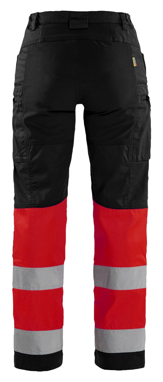 Blaklader High Vis Werkbroeken 71611811 HiVis stretch zwart-fluo rood(9955)
