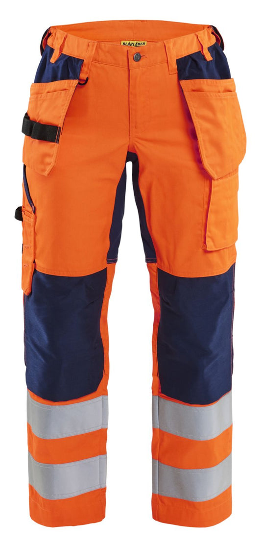 Blaklader High Vis Werkbroeken 71631811 HiVis stretch fluo oranje-marineblauw(5389)