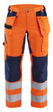 Blaklader High Vis Werkbroeken 71631811 HiVis stretch fluo oranje-marineblauw(5389)