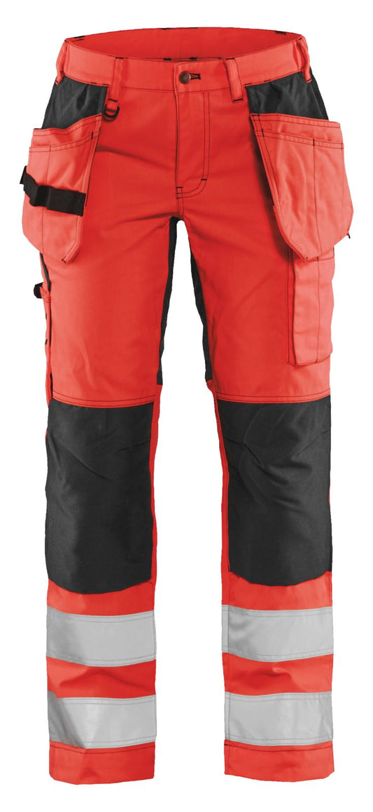 Blaklader Werkbroeken 71631811 fluo rood-zwart(5599)
