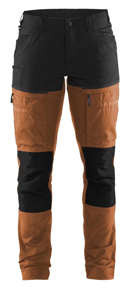 Blaklader Industrie/Service Dames Werkbroeken 71661845 stretch roest-zwart(4099)