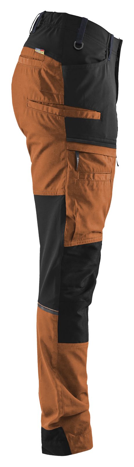 Blaklader Industrie/Service Stretch Dames Werkbroeken 71661845 roest-zwart(4099)