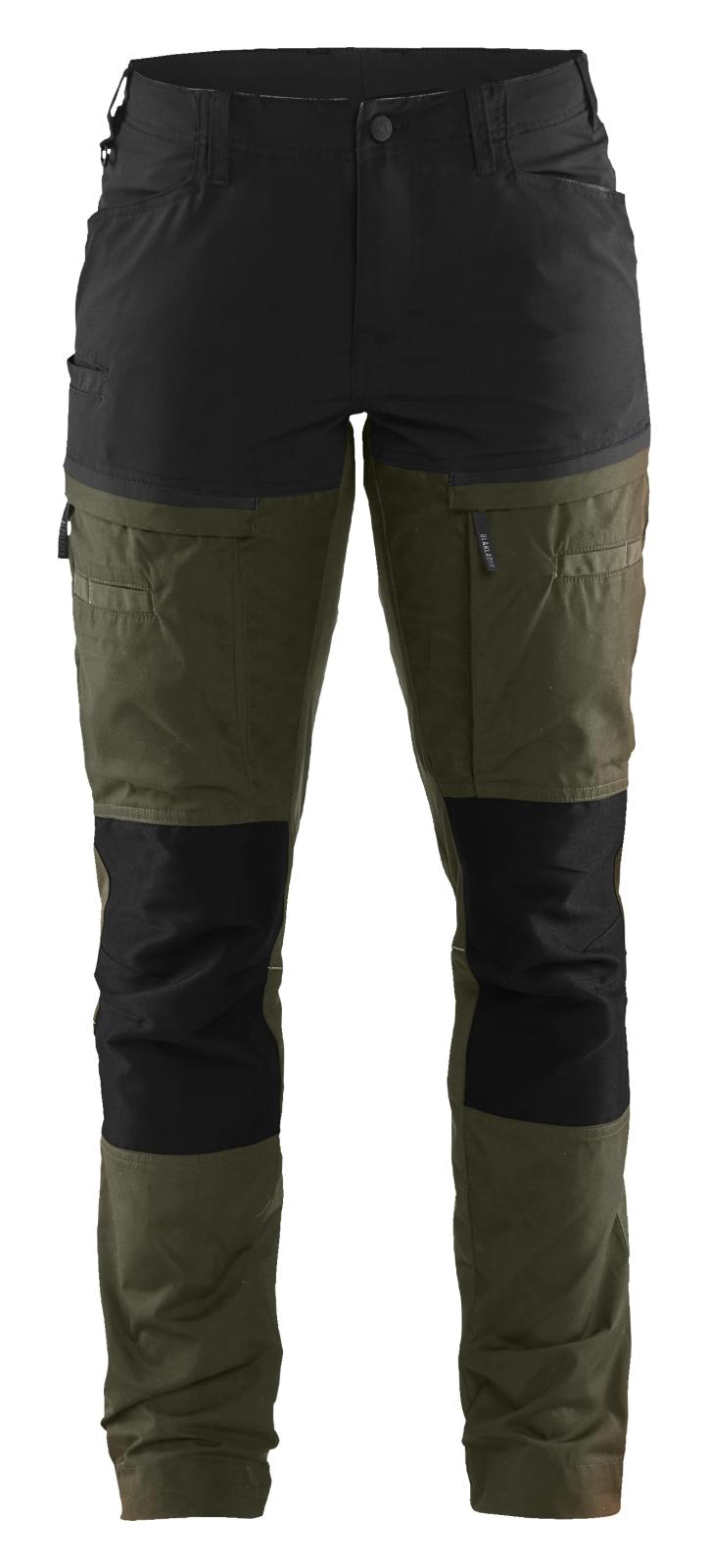 Blaklader Industrie/Service Dames Werkbroeken 71661845 stretch donker herfstgroen-zwart(4298)
