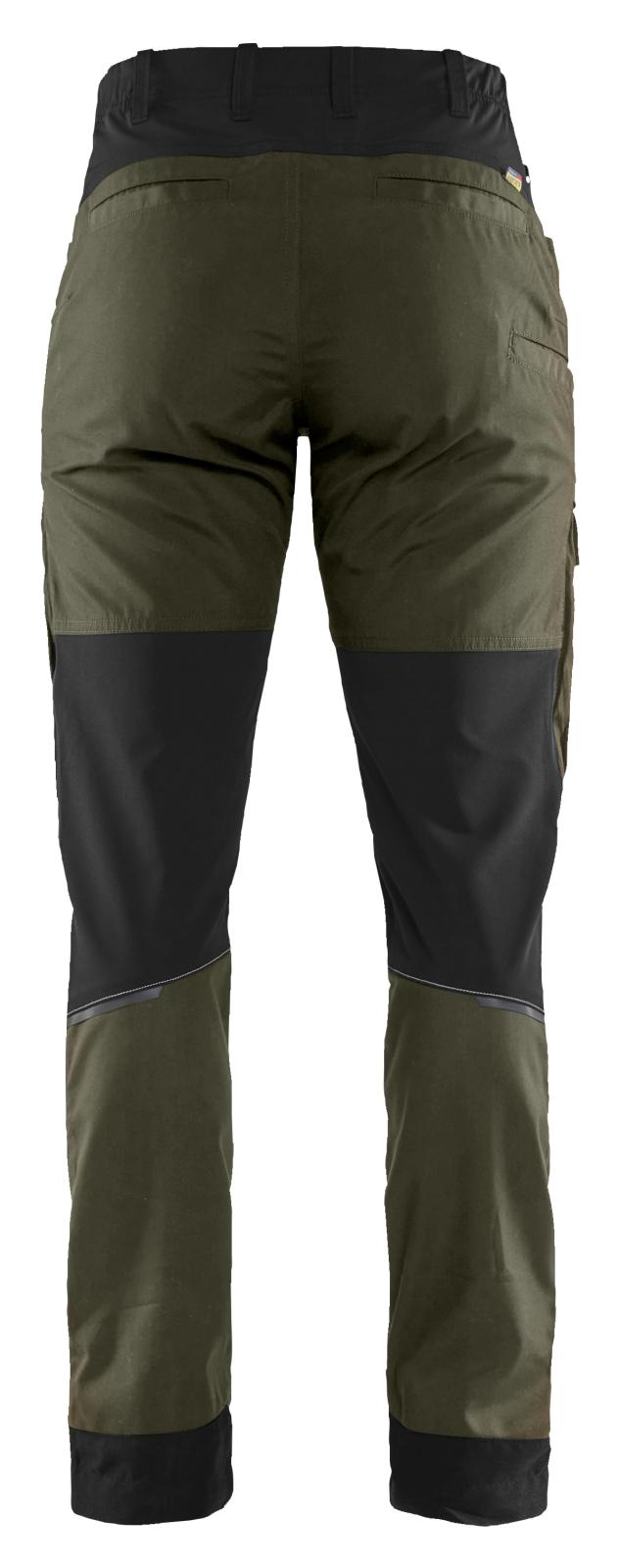 Blaklader Industrie/Service Dames Werkbroeken 71661845 stretch donker herfstgroen-zwart(4298)