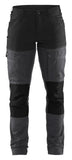 Blaklader Industrie/Service Dames Werkbroeken 71661845 stretch midden grijs-zwart(9699)